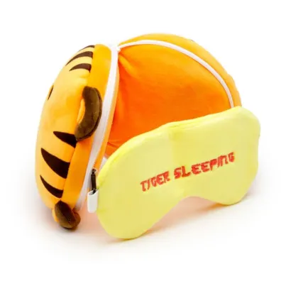 Puckator Pluszowa poduszka podr�na z opask� na oczy Relaxeazzz - Tygrys
