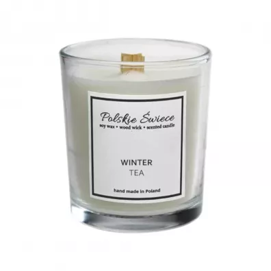 Polskie �wiece �wieca sojowa z drewnianym knotem Winter Tea 180 g