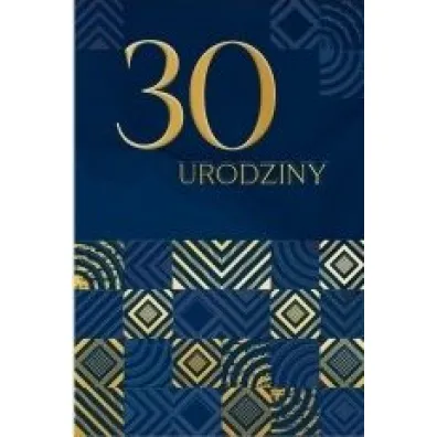 Karnet B6 LUX 30 urodziny, granatowe - Dl Kk