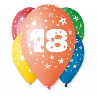 Godan Balony pastelowe liczba 18