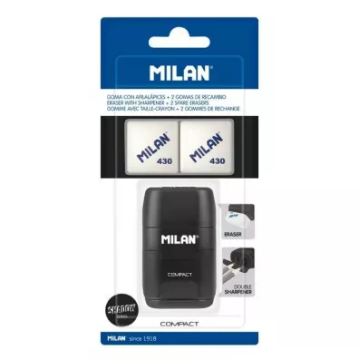 Milan Temper�wko - gumka Compact Shadow + 2 gumki