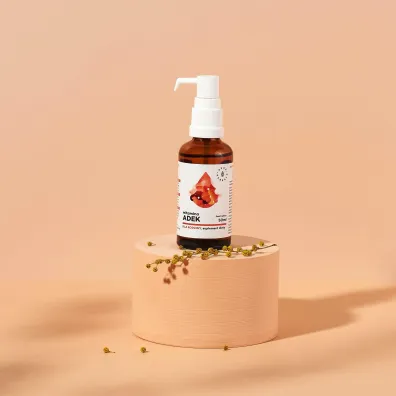 Aura Herbals Witamina ADEK dla rodziny z MCT, w kroplach - Suplement diety 50 ml
