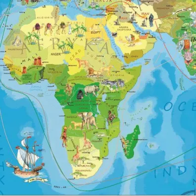 Puzzle 200 el. Mapa �wiata M�odego Odkrywcy ArtGlob