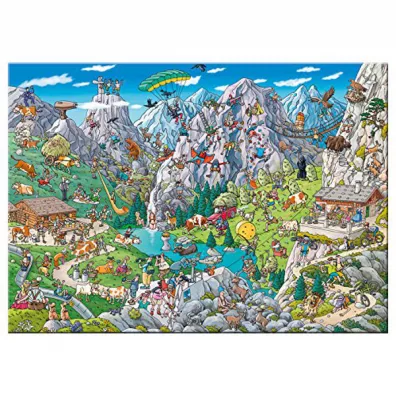 Puzzle 1000 el. Szalona wyprawa w g�ry + plakat Heye