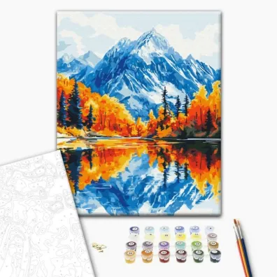 Brushme Malowanie po numerach - Jesie� w g�rach 40x50cm
