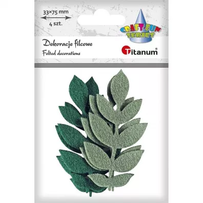 Titanum Filcowe li�cie na ga��zce mix 4 szt.