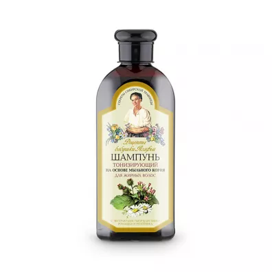 Babuszka Agafia Tonizujacy szampon na bazie korzenia z mydlnicy lekarskiej do w�os�w przet�uszczaj�cych si� 350 ml