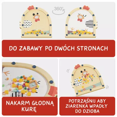 Drewniana gra zr�czno�ciowa Nakarm kur� 36 m+ Top Bright