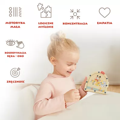 Drewniana gra zr�czno�ciowa Nakarm kur� 36 m+ Top Bright