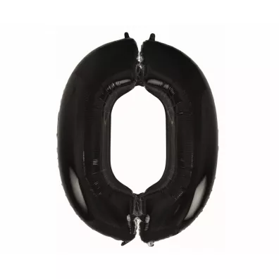 Godan Balon foliowy cyfra 0 czarny 92cm