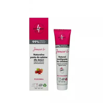 4organic Junior naturalna pasta do z�b�w dla dzieci 6+ Poziomka 75 ml
