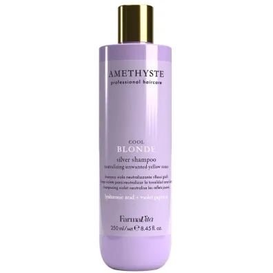 Farmavita Amethyste Cool Blonde Silver Shampoo szampon do w�os�w blond, siwych, rozja�nianych 250 ml