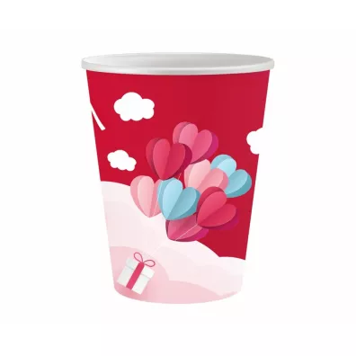 Godan Kubeczki papierowe Love 250ml 6 szt.