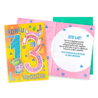 Kukartka Karnet Urodziny 13