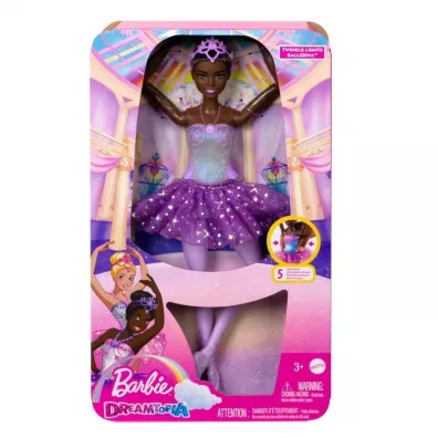 Barbie Lalka Baletnica Magiczne wiateka Brunetka HLC26 p4 MATTEL