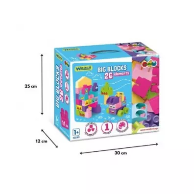 Big Blocks klocki 26 element�w r�owe