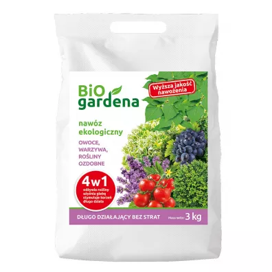 Biogardena Nawz do owocw, warzyw, rolin ozdobnych 4w1 eco 3 kg
