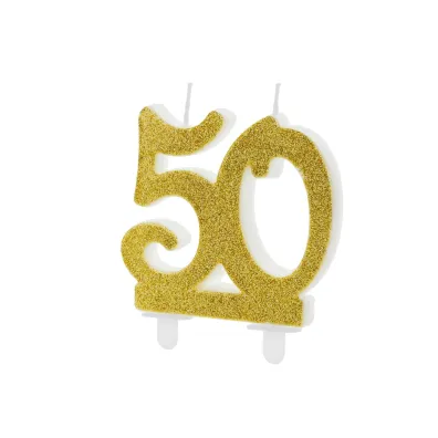PartyDeco �wieczka urodzinowa 50 7.5cm