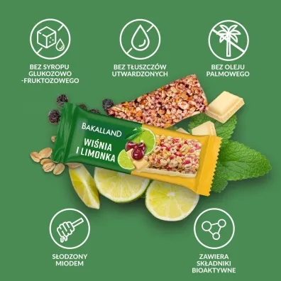 Bakalland Baton BA!lans Wi�nia z limonk� 38 g