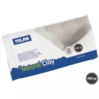 Milan Glina naturalna do modelowania samoutwardzalna lub do wypalania bia�a 400g