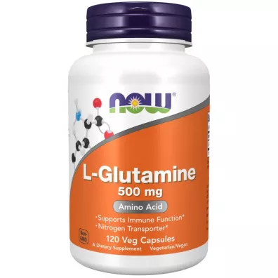Now Foods L-Glutamine 500 mg suplement diety 120 kaps.