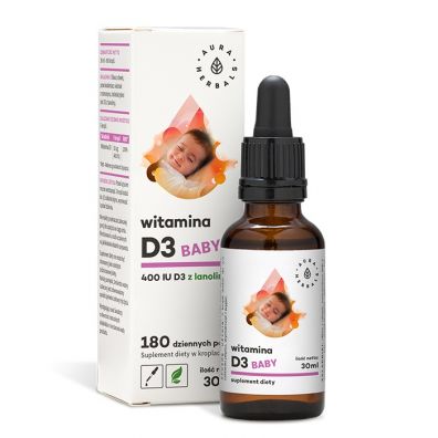 Aura Herbals Witamina D3 Baby Suplement diety 30 ml