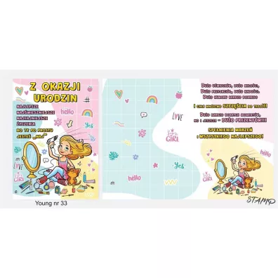 Stamp Karnet Young B6 + koperta wz�r nr 33 Urodziny