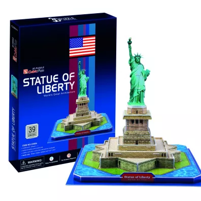 Puzzle 3D 40 el. Statua Wolno�ci Cubic Fun