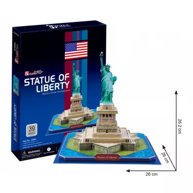 Puzzle 3D 40 el. Statua Wolno�ci Cubic Fun