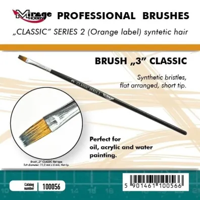 P�dzelek p�aski high quality classic rozm 3