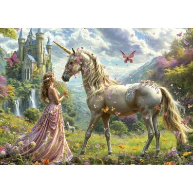 Puzzle 500 el. Wr�ka, jednoro�ec i motyl Educa