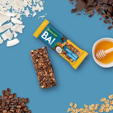 Bakalland Baton zboowy BA! Kokos i kawa - Koncentracja 35 g