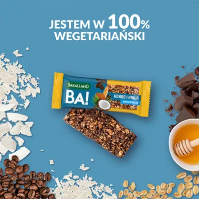 Bakalland Baton zboowy BA! Kokos i kawa - Koncentracja 35 g