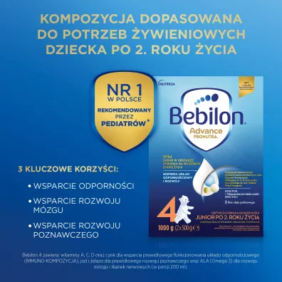 Bebilon 4 Advance Pronutra Junior Formu�a na bazie mleka po 2. roku �ycia 1 kg