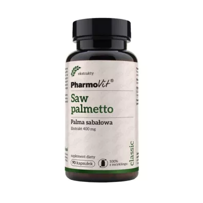 Pharmovit Saw Palmetto Palma sabaowa ekstrakt Suplement diety 90 kaps.