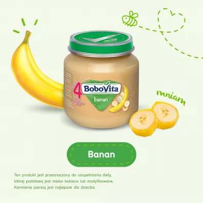 BoboVita Banan po 4. miesicu zestaw 6 x 125 g