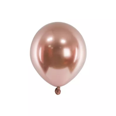 Balony Glossy rowe zoto 12cm 50szt