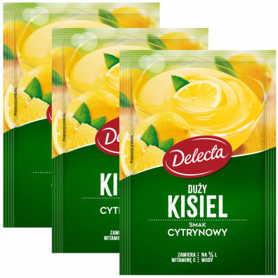 Delecta Kisiel smak cytrynowy Zestaw 3 x 58 g