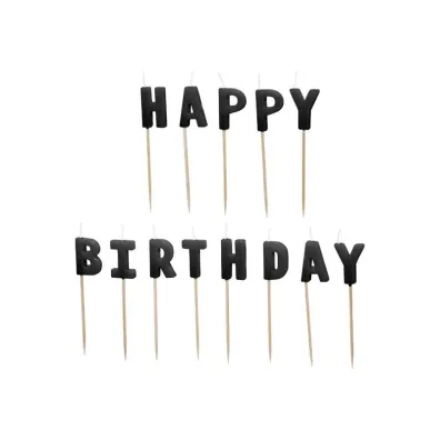 PartyDeco �wieczki urodzinowe Happy Birthday 2.5cm