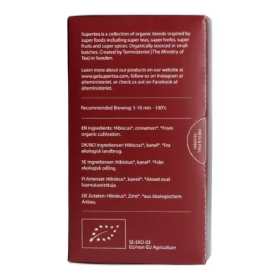 Teministeriet Supertea Hibiscus Cinnamon Organic Herbata zio�owa