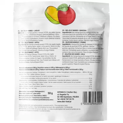 Diet-Food elki mango, jabko Zestaw 3 x 50 g Bio