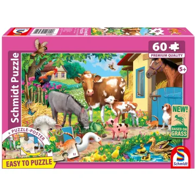 Puzzle PQ 60 el. Zwierz�ta na farmie Schmidt