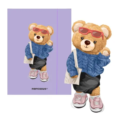 Narcissus Teczka A4 z gumk� - Teddies& Misia