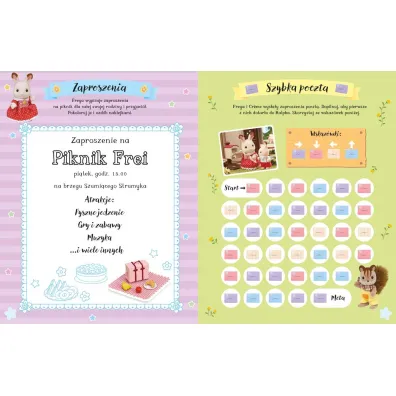 Sylvanian Families. Piknik Frei. Zadania z naklejkami