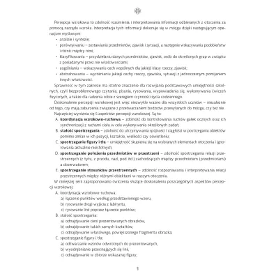 Trening percepcji wzrokowej �wiczenia doskonal�ce spostrzeganie stosunk�w przestrzennych Obiekty wzgl�dem siebie Trening percepcji wzrokowej Cz�� D