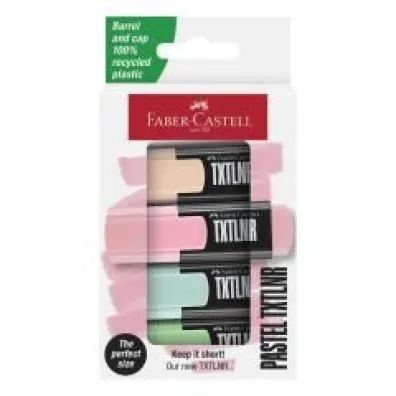 Faber-Castell Zakre�lacz mini txtlnr 4 kol. pastelowe opakowanie kartonowe