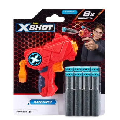 PISTOLET WYRZUTNIA X-SHOT MICRO STRZALKI ZURU