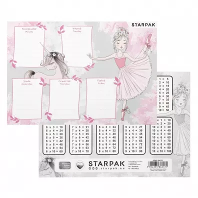 Starpak Plan lekcji z tabliczk� mno�enia Balerina 25 szt.