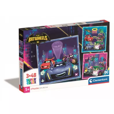 Puzzle 3x48 el. SuperColor. Batwheels Clementoni