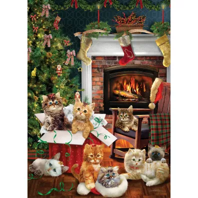 Puzzle 1000 witeczne kocita G3 Cobble Hill